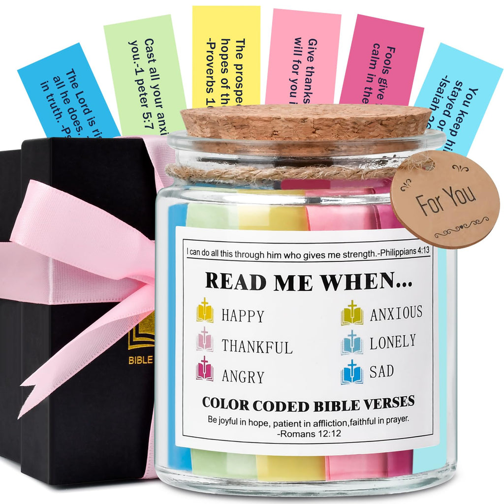 Mothers Day Mom Gifts for Mom Wife Grandma Daughter - Bible Verse Jar Graduation Gifts for Sister Friends Her Easter Basket Stuffers, Birthday Christmas Christian Presents for Women Religious Jar