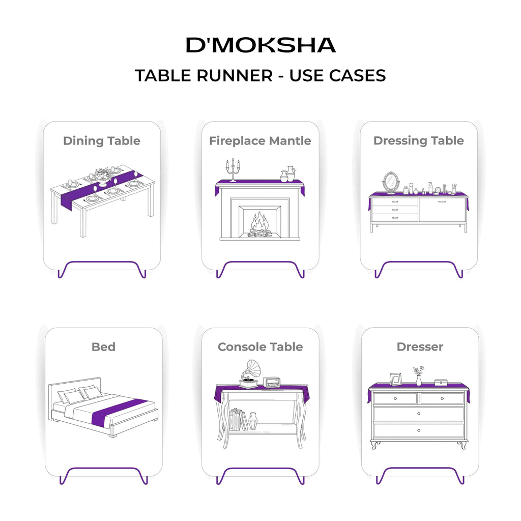 D'Moksha Homes Linen Kelly Green Table Runner 144 Inches Long - 100% Pure Linen Extra Long Table Runner 14 x 144 Inch for Mothers Day - Classic Hemstitch