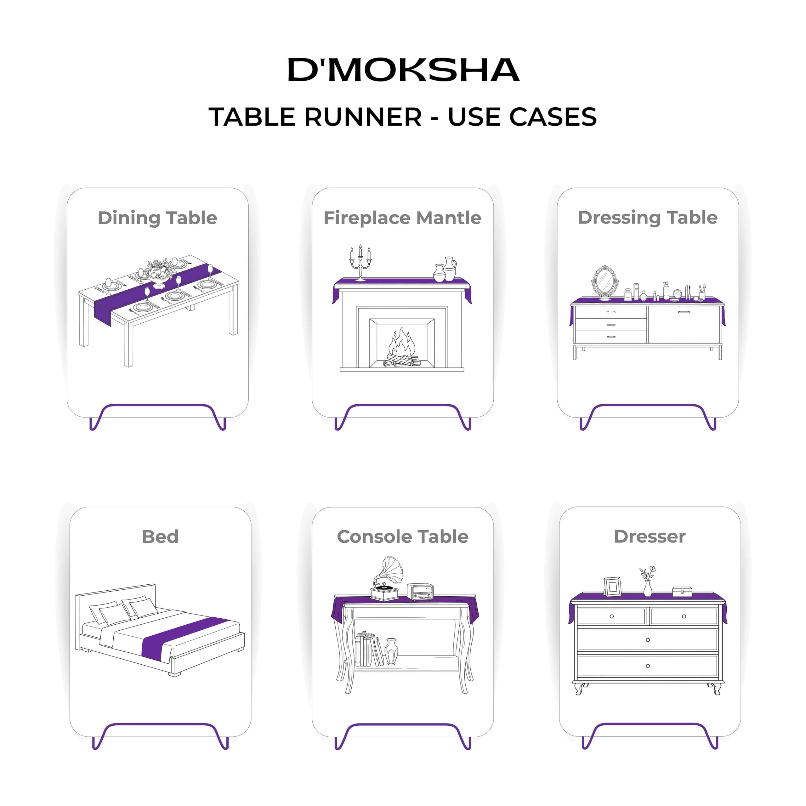 D'Moksha Homes Linen Kelly Green Table Runner 144 Inches Long - 100% Pure Linen Extra Long Table Runner 14 x 144 Inch for Mothers Day - Classic Hemstitch
