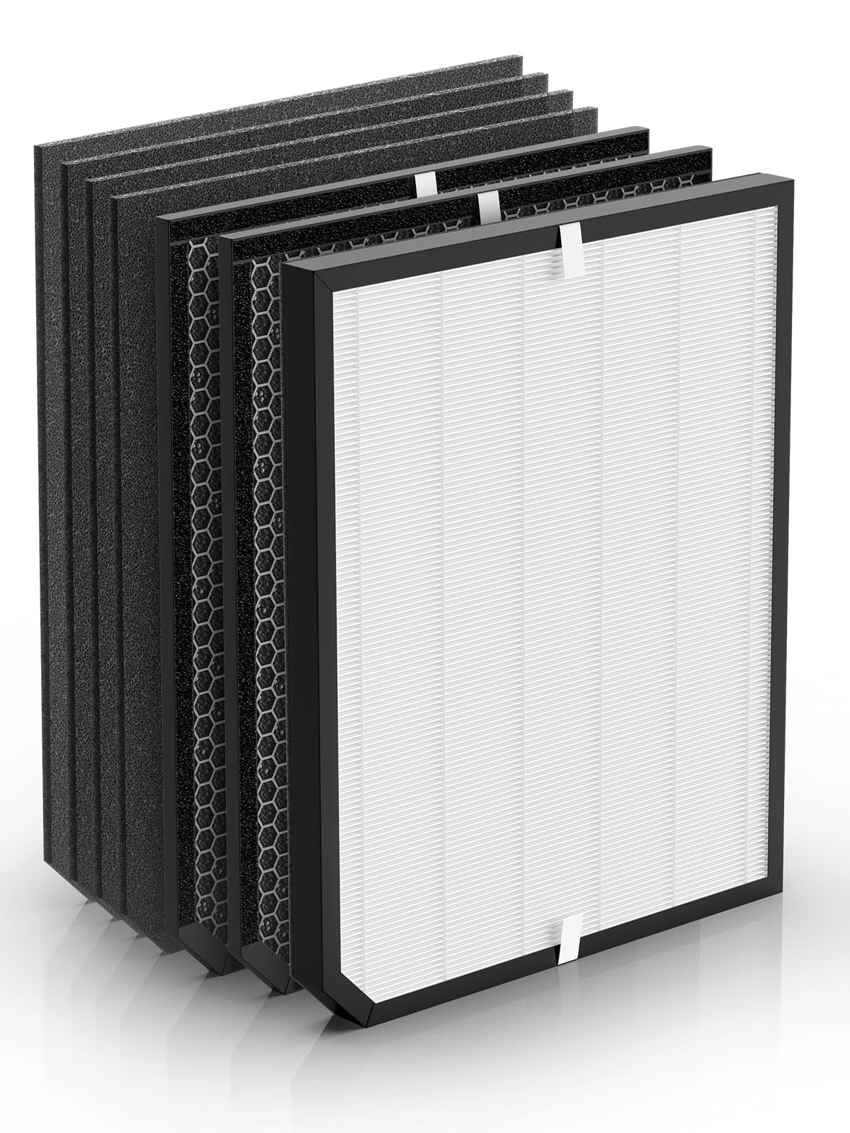 2000 Replacement Filter Compatible with AirDoctor 2000 & 2000i Air Purifiers, 1 High-Efficiency Filter, 2 Activated Carbon Filters and 4 Pre-Filters, Compare to Part # ADF2001, ADF2002, ADF2003