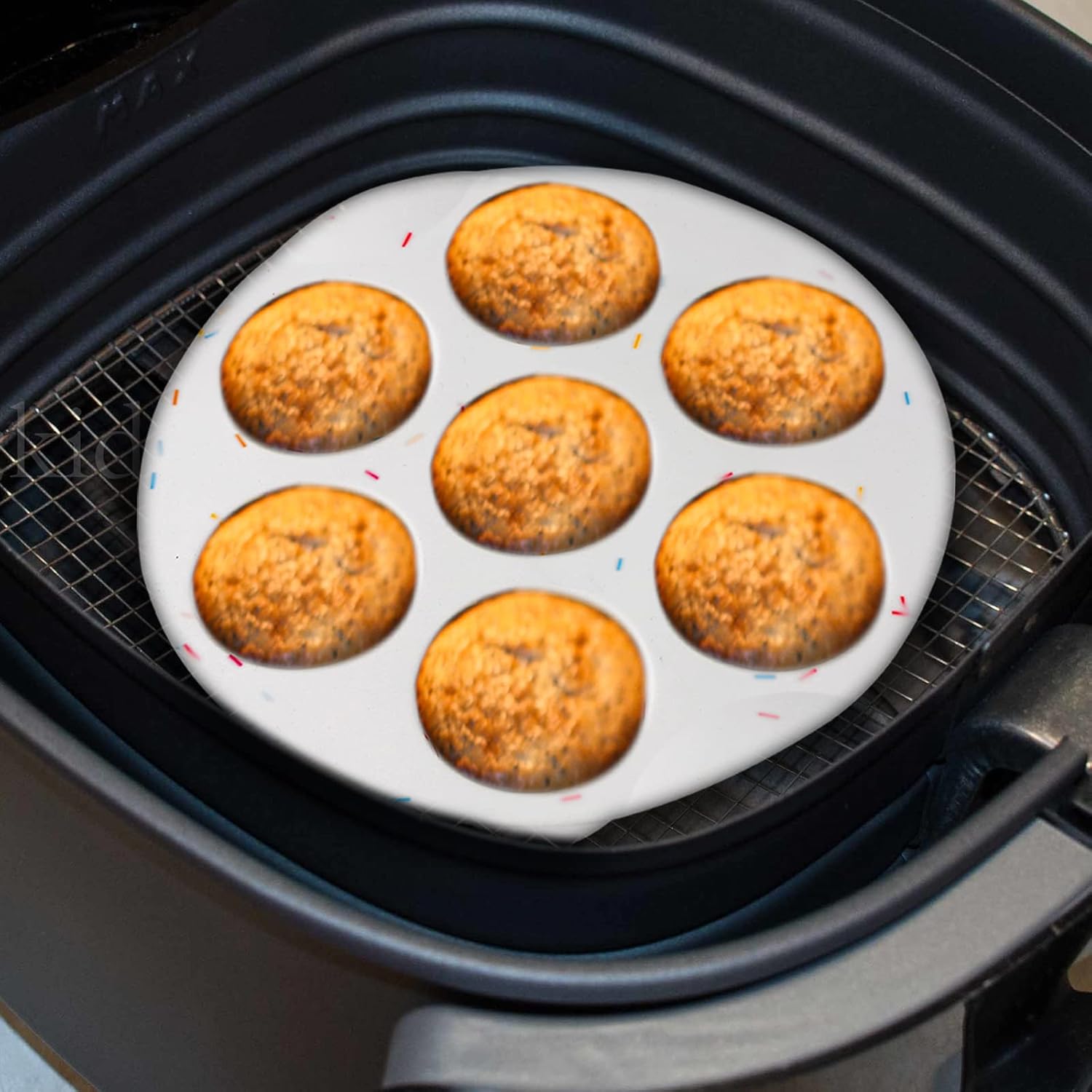 Skiennix Silicone Egg Bite Molds - Non-Stick Air Fryer Muffin Pan | 7 Cups for Mini Muffins & Tarts