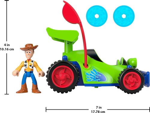 Fisher-Price Imaginext Woody & R.C. Play Set - 3-Inch Action Figure, Toy Vehicle & Projectiles