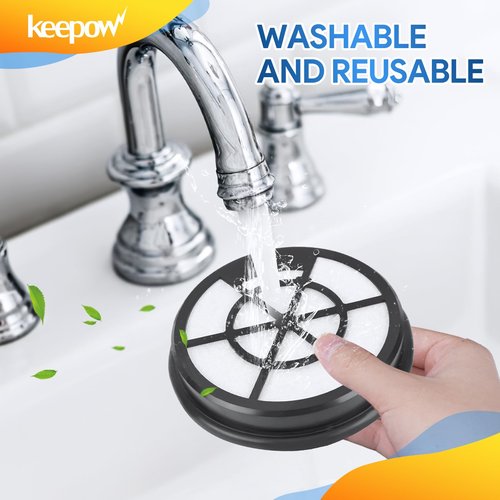 KEEPOW NEN110A Vacuum Filters for Eureka Whirlwind Bagless Canister Vacuum Cleaner NEN110A, NEN110B, NEN110D Series, 2 Pack