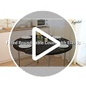 Square Fitted Table Covers 34x34 Inch - 2 Pack Black