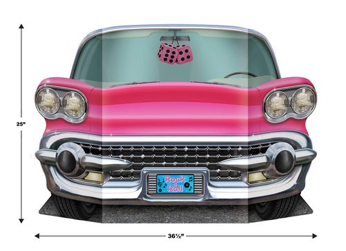 Beistle Photo Prop - Pink Convertible