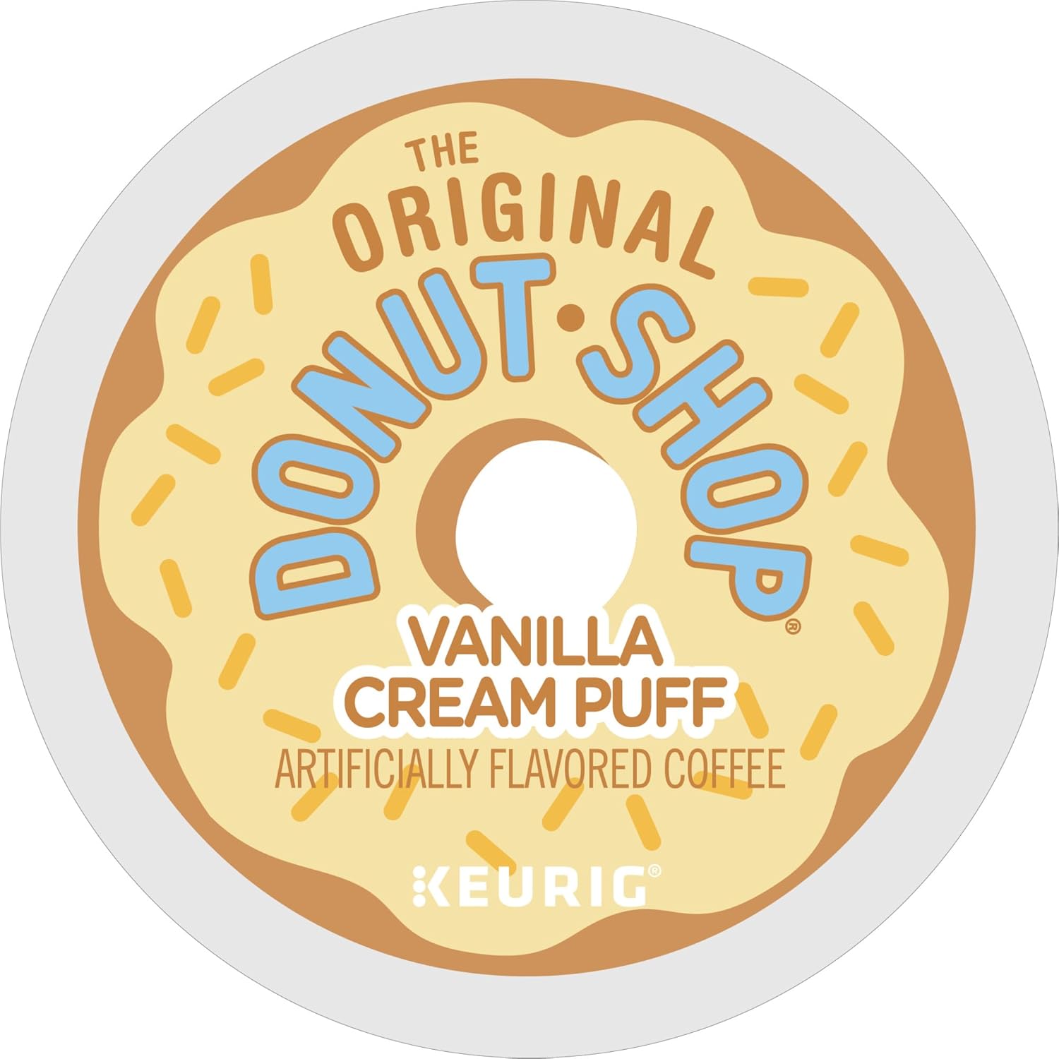 Original Donut Shop Vanilla Cream Puff Coffee - Medium Roast K-Cup Pods, 96 Count