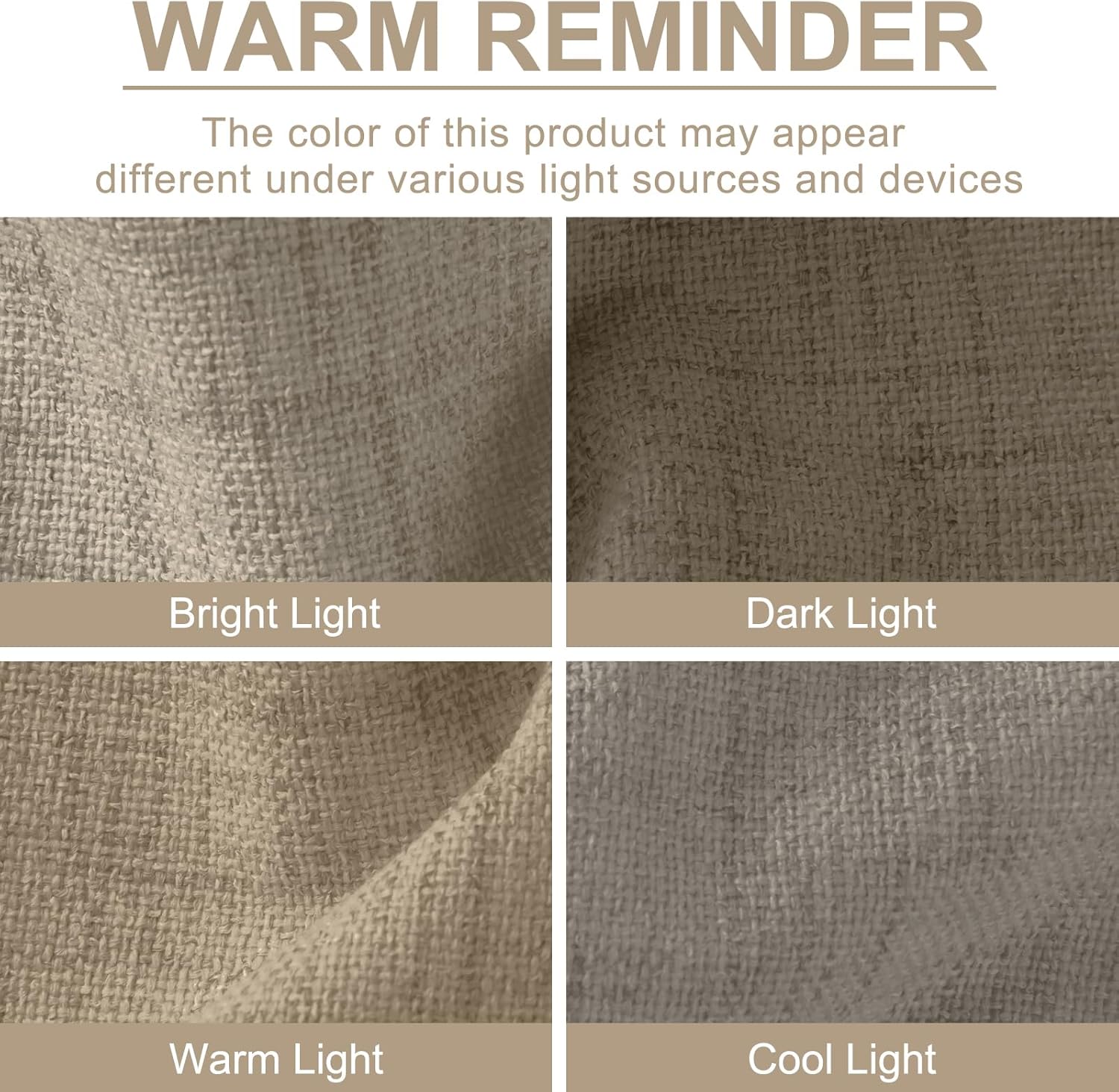 Skiennix 100% Blackout Linen Curtains - Thermal Insulated Drapes, 50" W x 96" L, 2 Panels Set