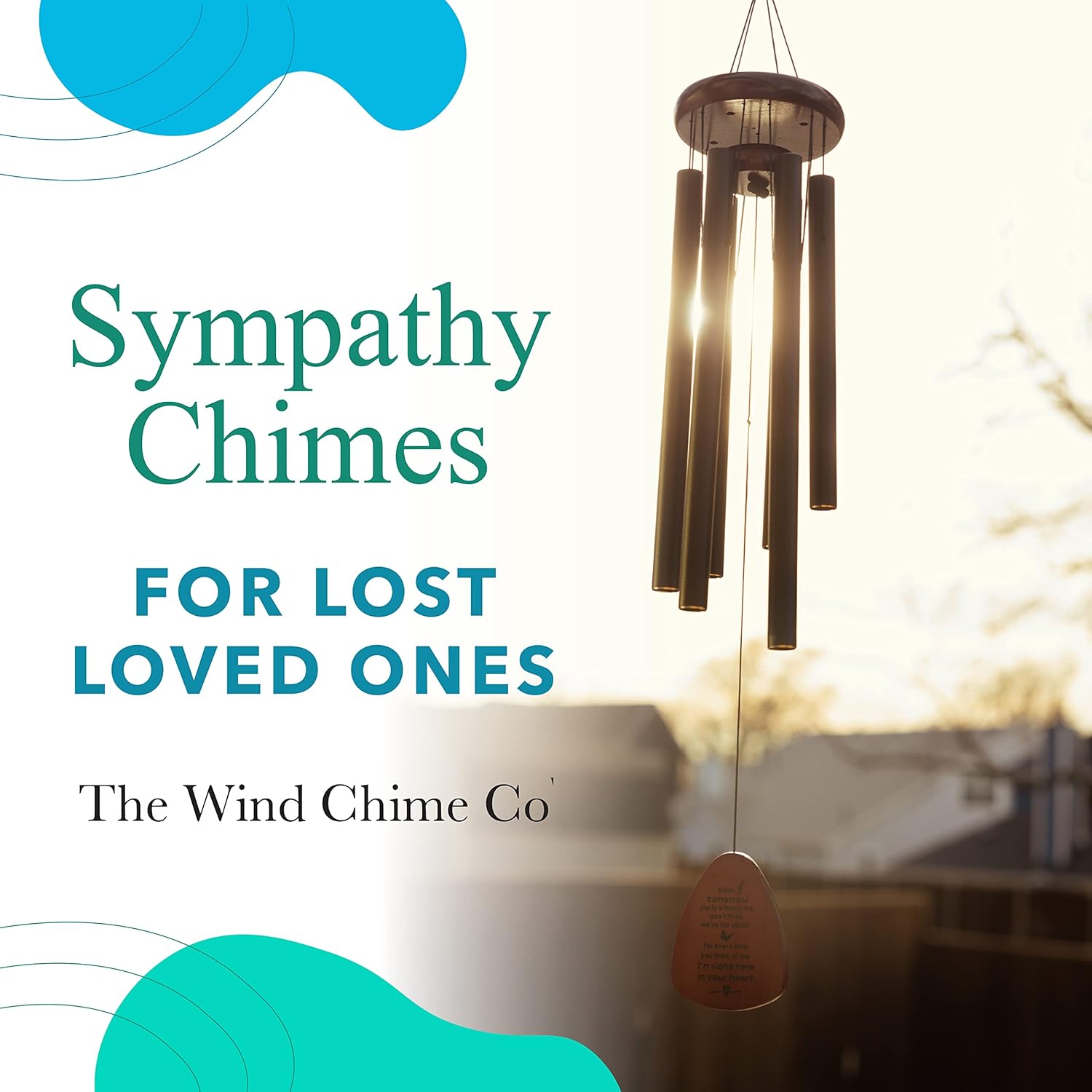 Wind Chime CO Memorial Wind Chimes - Soothing Melodic Tones | Sympathy Gift for Loss of Loved One