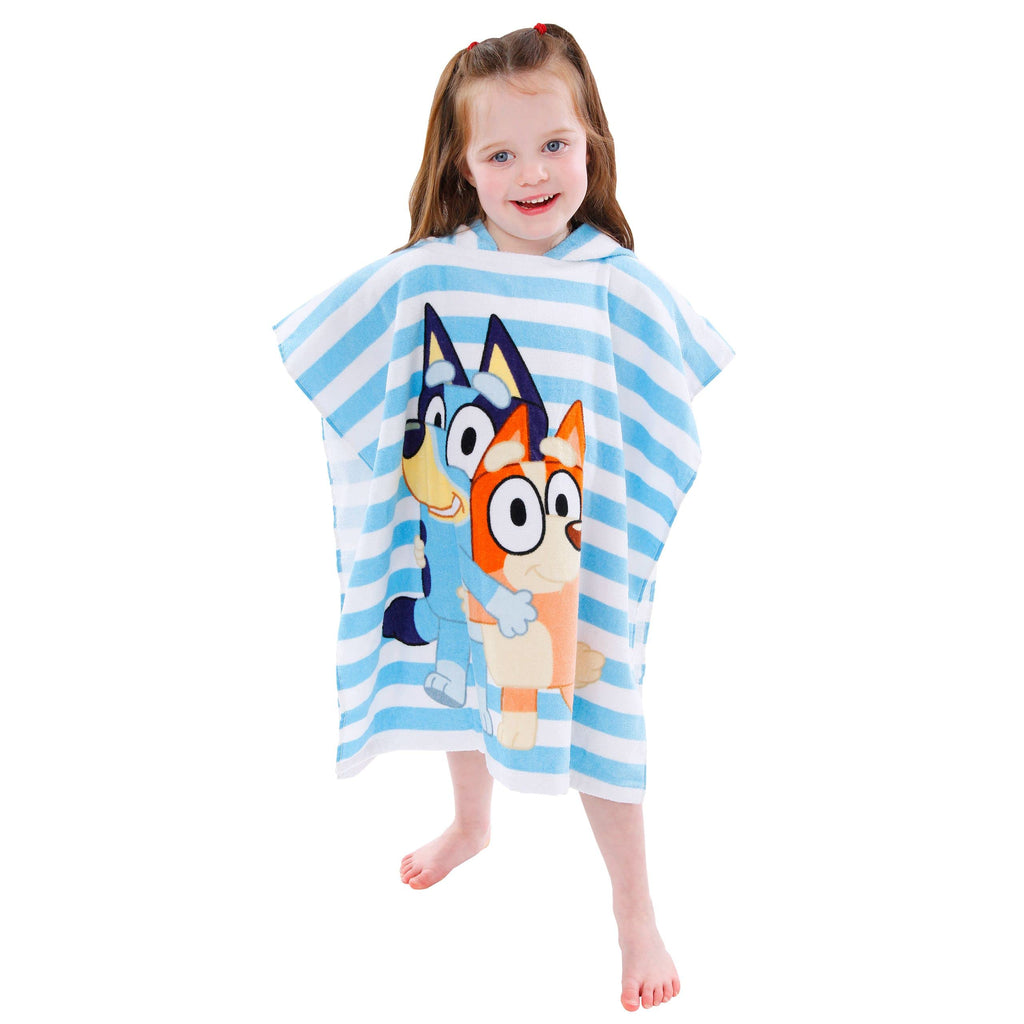 Bluey Towel for Boys or Girls | Hooded Towel Poncho for Kids | Swim Pool and Beach Towels