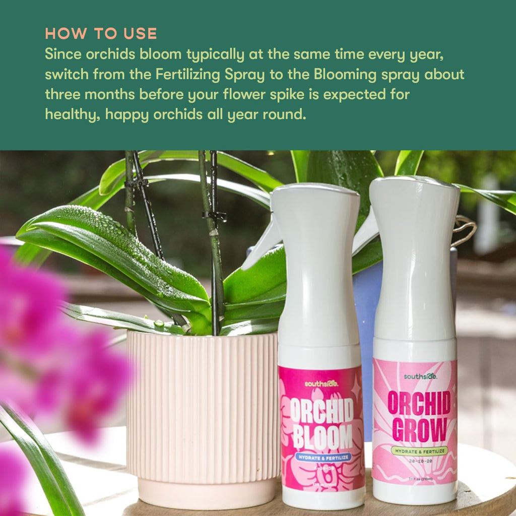 Southside Orchid Grow Fertilizer - 7.1 Oz | Revive Dormant Orchids with Gentle Continuous Spray