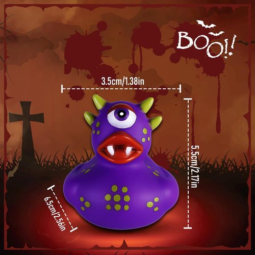 Intever Advent Calendar 2025 - Horror Rubber Duckies - 24 Days of Spooky Fun | Collectible Holiday Gift for All Ages