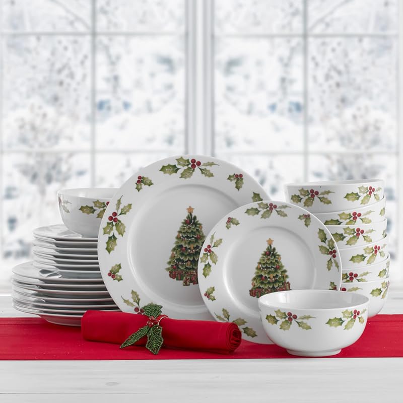 Winterberry 24-Piece Dinnerware Set for 8 - Porcelain Service for Eight (Variation of THIS listing)