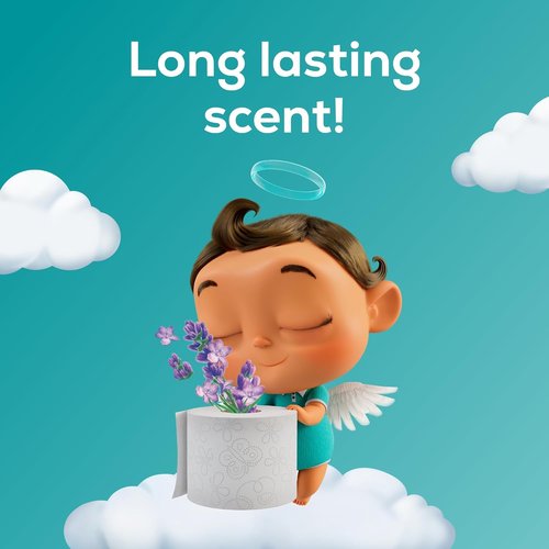 Angel Soft Toilet Paper - Fresh Lavender Scent | 8 Mega Rolls (32 Regular Rolls) - Soft & Strong