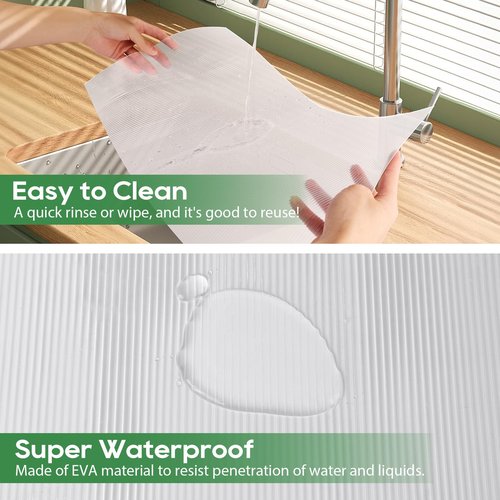 Anoak Shelf Liner Cabinet Liner, Non Adhesive Drawer Liner, Washable 24 Inch x 20 FT(240 Inch) Waterproof Durable Non-Slip Shelf Liner for Kitchen, Drawer, Refrigerator