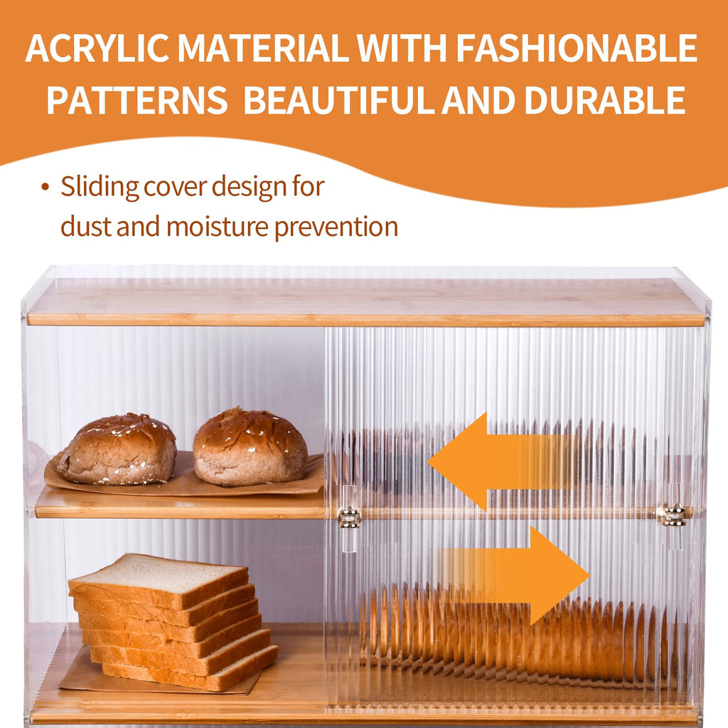 YCHLCHL Durable 4-Layer Bread Box Coffee Cup Storage,Kitchen Counter Decor Organizer