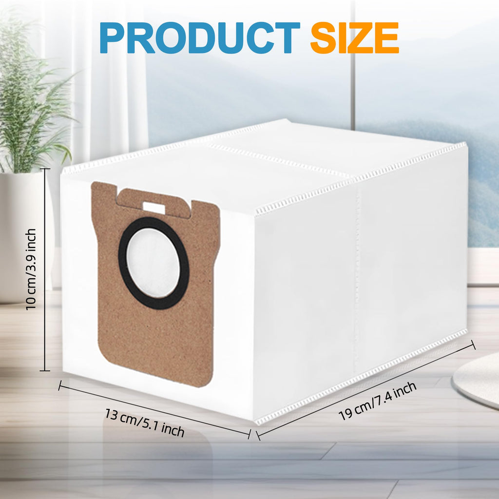 14 Packs Vacuum Dust Bag Compatible with Dreame L10 Ultra / L10s Ultra / L20 Ultra / L30 Ultra / X20 Pro / X20 Pro Plus Robot Vacuum, 3L Large Capacity Auto-Seal Replacement Bag Accessories Set
