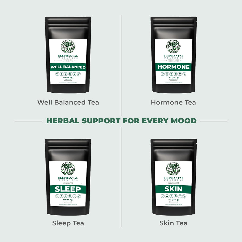 Elephantal Wellness Premium Detox Herbal Tea | Daily Liver, Kidney, Blood & Digestive Support with Turmeric, Nettle Tea, Milk Thistle, Dandelion Tea & Burdock | Handmade, Caffeine-Free Loose Leaf Blend | 2oz, 20 Servings