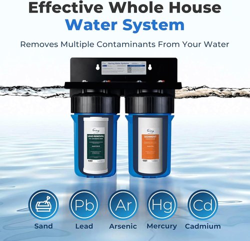 iSpring FC15B-PB 4.5” x 10” Lead, Arsenic, Cadmium, Chlorine Reducing Whole House Water Filter, Fits iSpring WGB21B-CPB Series, Pack of 1