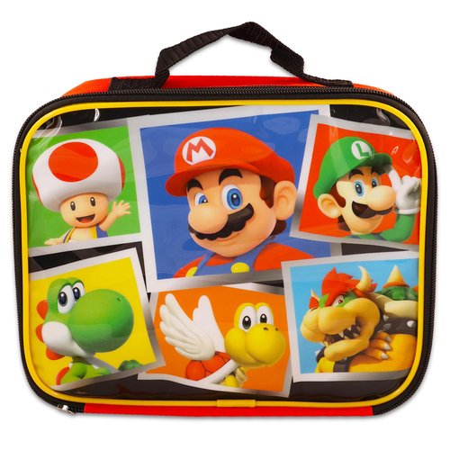 Super Mario Lunch Box Set - Bundle with Mario & Luigi Lunch Bag, Water Bottle, Stickers, More | Food Meal Container School Supplies for Kids