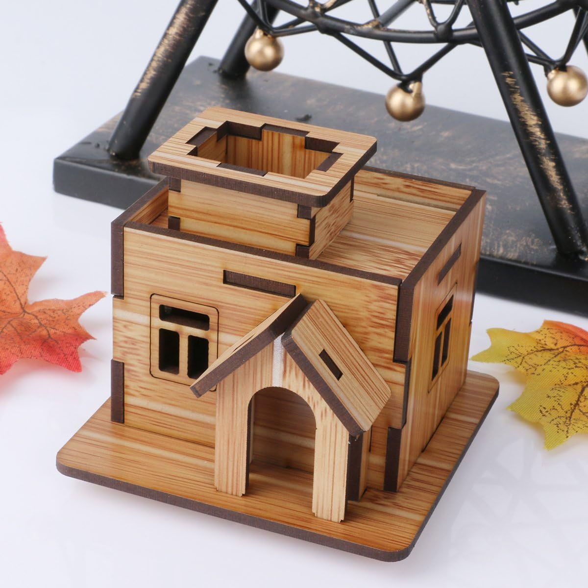 Skiennix 3D Wooden Puzzle - Mini DIY Model House Kit | Educational Jigsaw Puzzle for All Ages