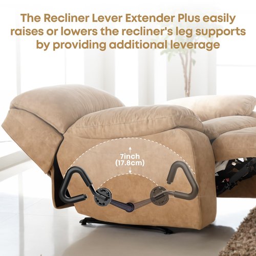 2026 New Modle Recliner Handle Extender Plus, Recliner Lever Extender with Foam Pad for Added Comfort, Recliner Chair Arm Extension for Elderly, Lazy Boy Lever Extender Control Recliner Handles Easily