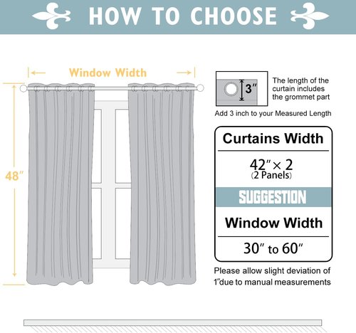 ChrisDowa Blackout Curtains - Thermal Insulated Room Darkening Panels, 42 x 48 Inch, Forest Green - 2 Set