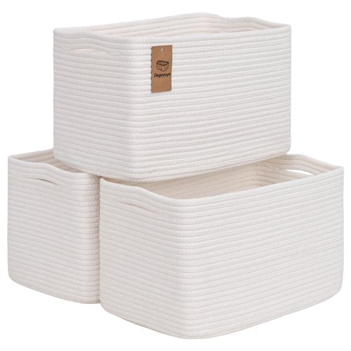 Degeyoyo Baskets for Organizing,Storage Baskets,3 Pack Baskets for Shelfves,15"×10"×9" Woven Basket,toy storage bins,bins for organization