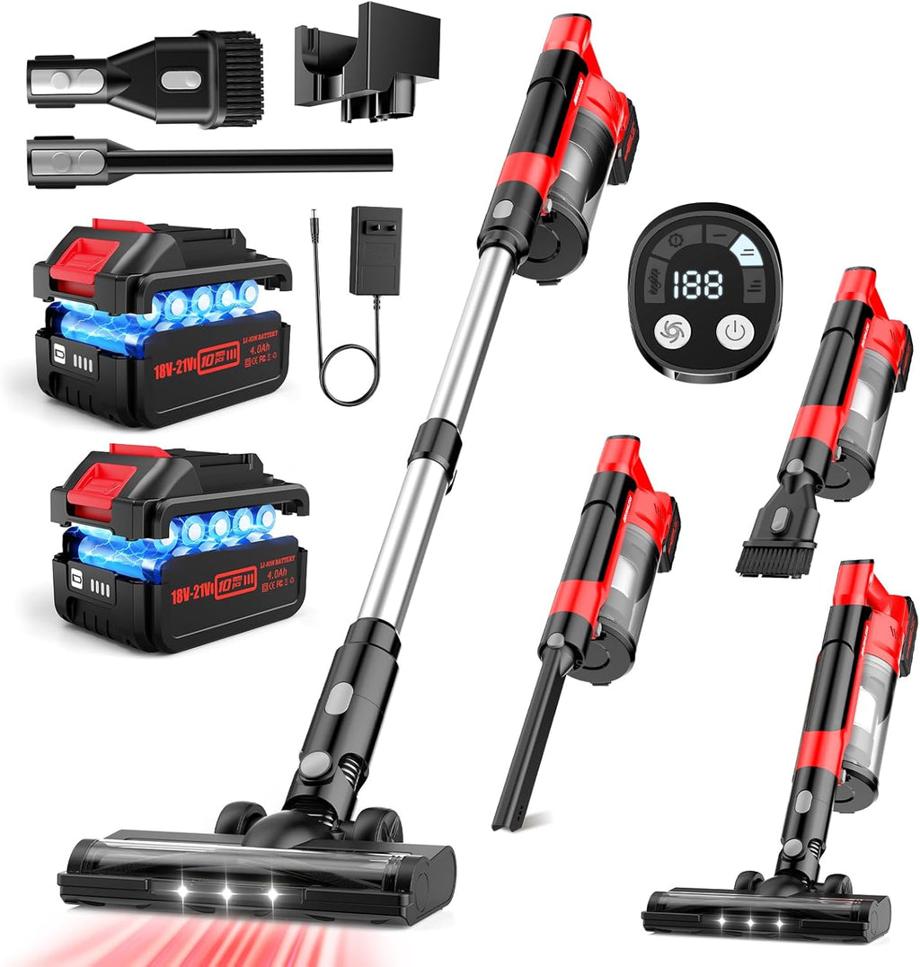 Skiennix 700W Cordless Vacuum Cleaner - 6-in-1 Lightweight Stick with 3 Suction Modes | Portable for Pet Hair & Hardwood Floors