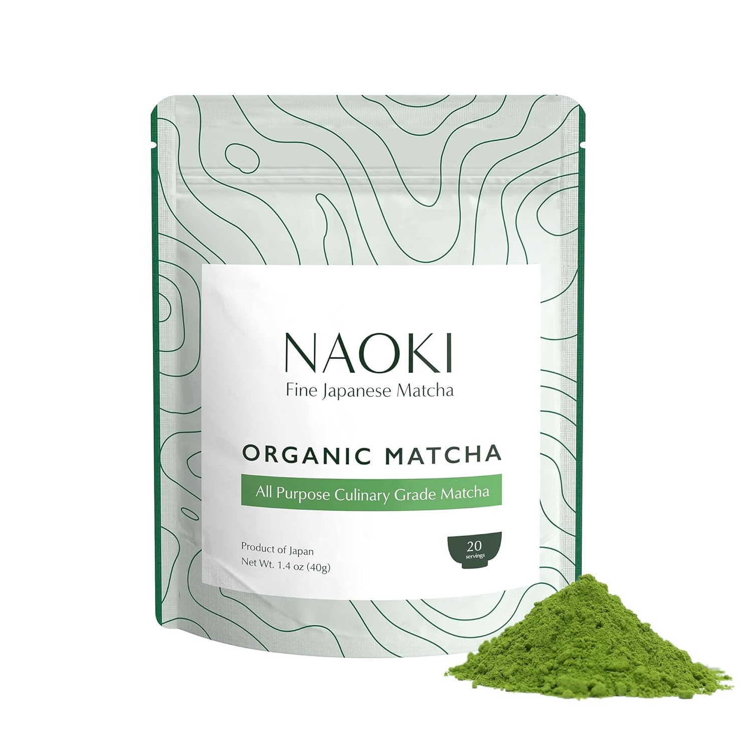 Naoki Matcha Organic All-Purpose Blend - Authentic Japanese Culinary Grade Matcha Green Tea Powder | 40g (1.4oz)