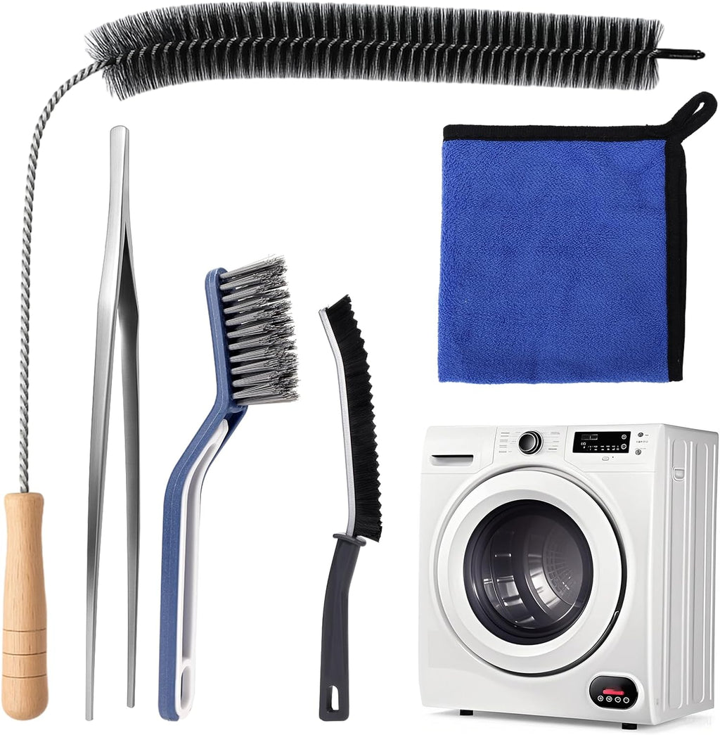 XANGNIER Dryer Vent Cleaner Kit - 5 Pack Flexible Lint Brush & Trap Cleaning Tools for Laundry Room