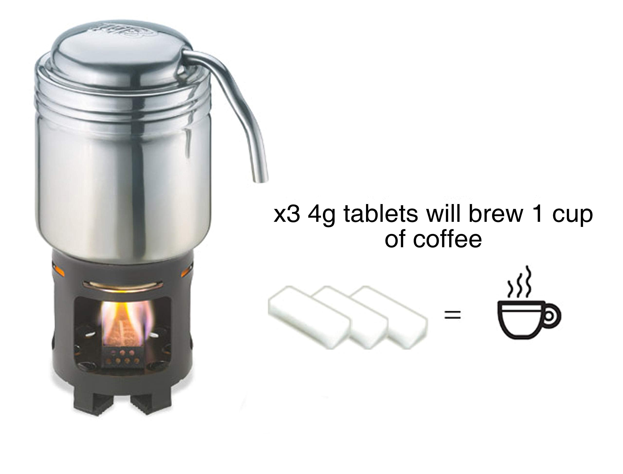 Esbit 4g Solid Fuel Tablets for Backpacking & Camping Stoves & Grills, 1300-Degree Smokeless Emergency Fire Starter Squares, 60 Pack