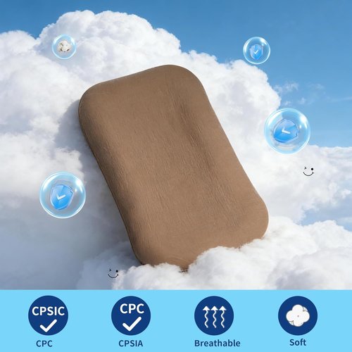 Baby Lounger - Soft & Breathable Newborn Lounger for Home & Travel | Ideal for 0-24 Months, Brown