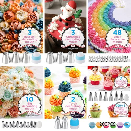 ake Decorating Kit, 672 Pcs Cake Decorating Supplies With Cake Carrier Holder Springform Pan Sets 3-Layer Toolbox Organizer Icing Piping Nozzles Cake Rotating Turntabl Baking Supplies Set Tools