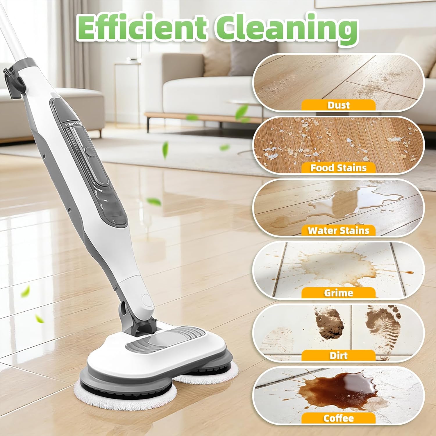 Shark Steam Mop Replacement Pads - 8 Pack Dirt Grip Soft Scrub Washable Pads for All Sealed Hard Floors | Part XKITP7000