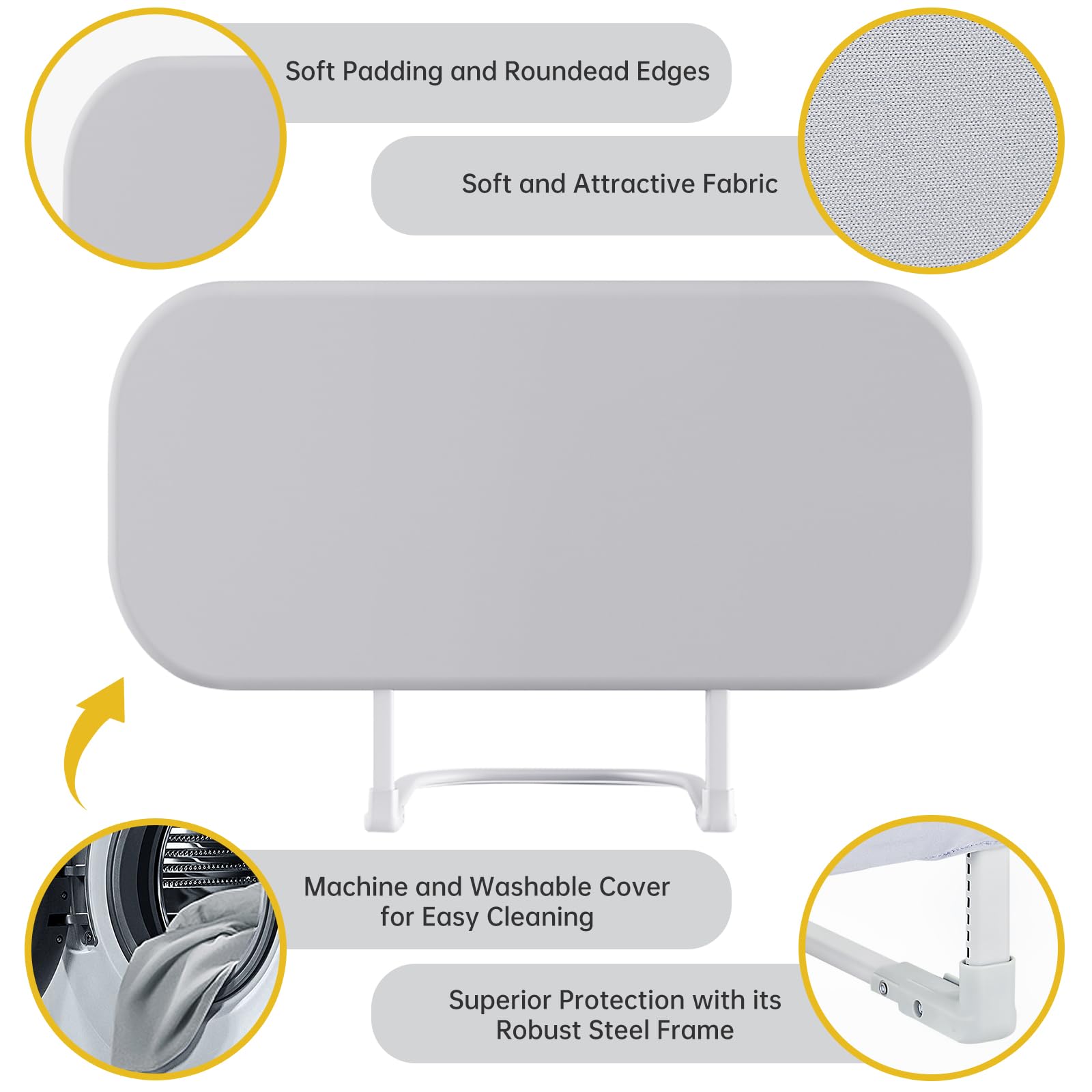 strenkitech Toddler Bed Rails for Travel - Baby Guard Bed Rail Portable for Crib, Twin, Queen, Full, King Size Beds - Easy to Assemble, Safety Bed Side Rail for Toddlers and Kids