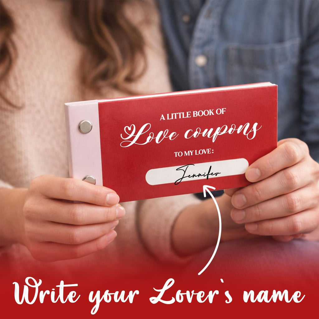 LHHungSoul Love Coupon Gift for Him, Romantic Valentine Gift with 20 Fun Date Night Ideas & 9 Blank Coupons, Meaningful Valentines Day, Romantic Valentine Gift for Him or Her