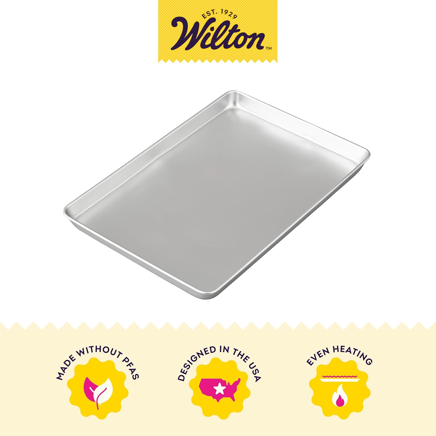 Wilton Performance Pans Jelly Roll Pan - Bake Delicious Sponge Cakes & Cookies | Aluminum, 10.5 x 15.5-Inch