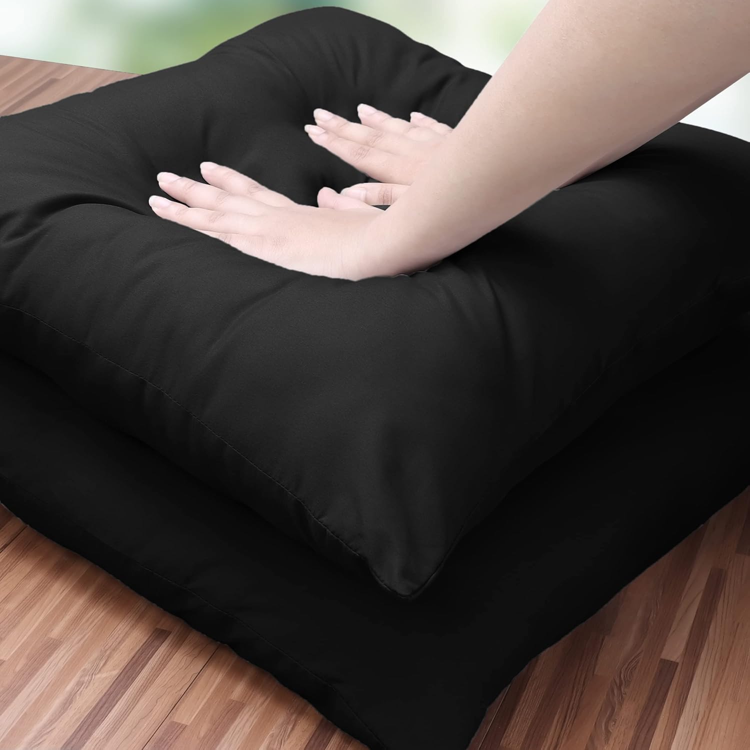 Utopia Bedding Pillow Inserts - Set of 2 Black Decorative Throw Pillows | Soft & Supportive 18x18 Cushions for Sofa & Bed