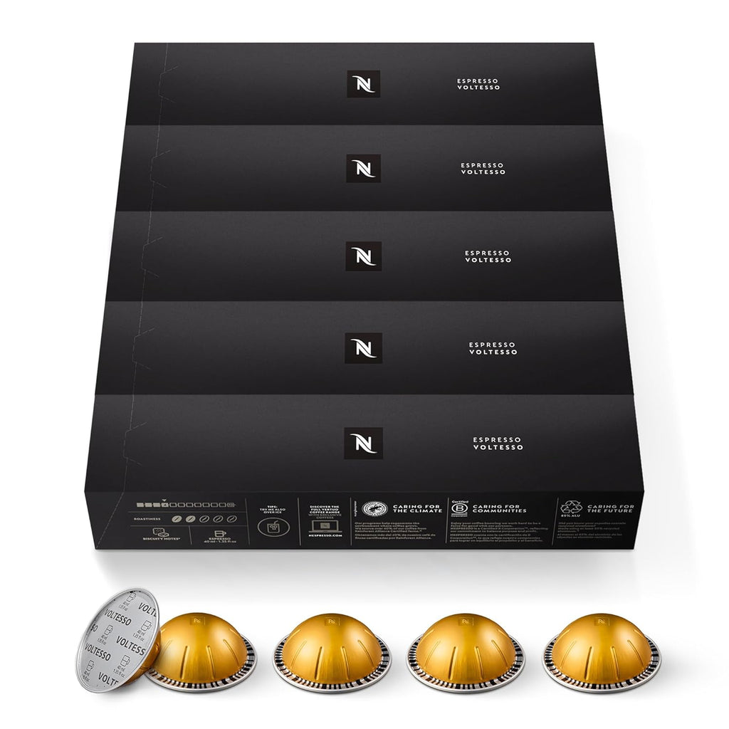 Nespresso Vertuo Capsules - Voltesso Mild Roast Espresso Pods | 50-Count, 1.35oz Brews