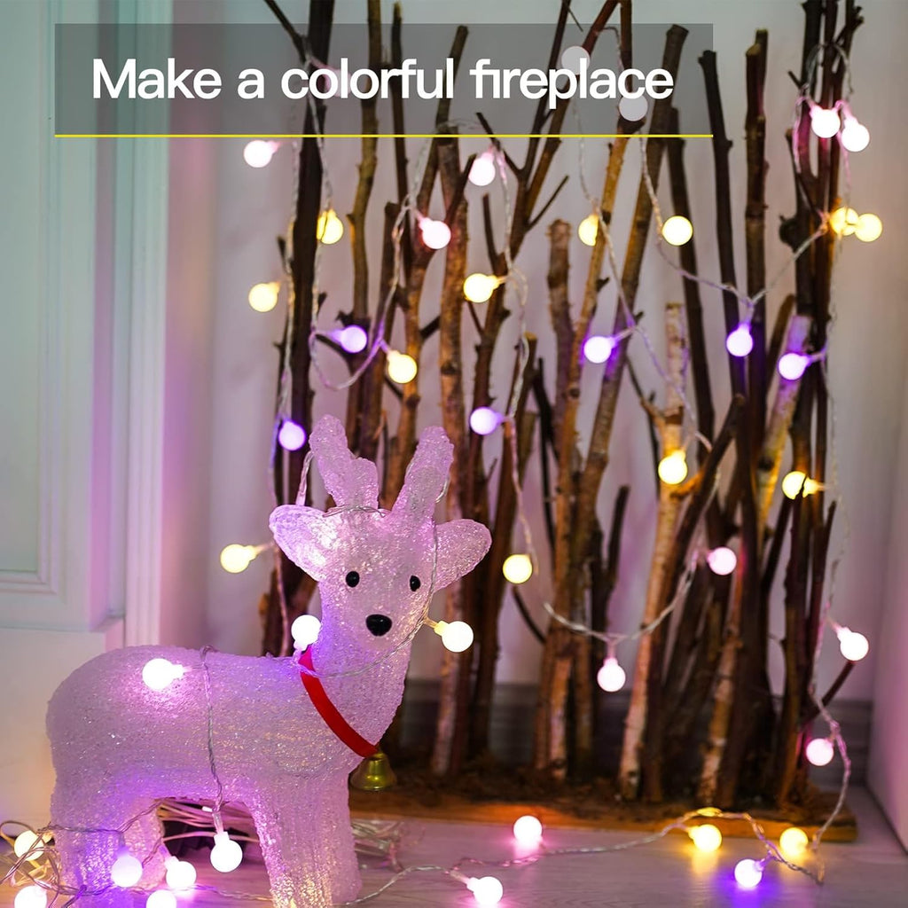 Suddus Globe String Lights - Waterproof 100 LED Colorful Lights with Remote | Battery Powered for Outdoor & Indoor Use