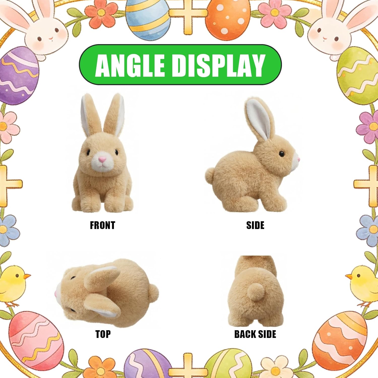 Skiennix Realistic Bunny Toy - Wiggling Ears & Twitching Mouth for Kids | Perfect Easter Gift