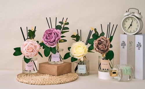 Cocorina Reed Diffuser Set - Cashmere Vanilla Scented Home Fragrance | 6.7 Ounce for Large Rooms