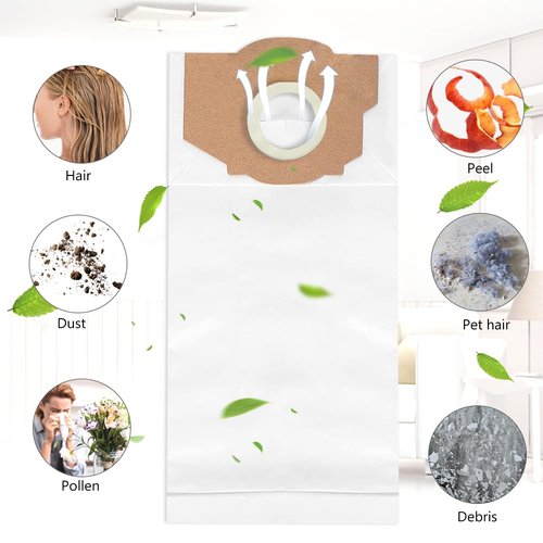 Tomkity 10 Packs Replacement Vacuum Bags Compatible with Eureka RR, Part#61115 Boss Smart Vac 4800 Series
