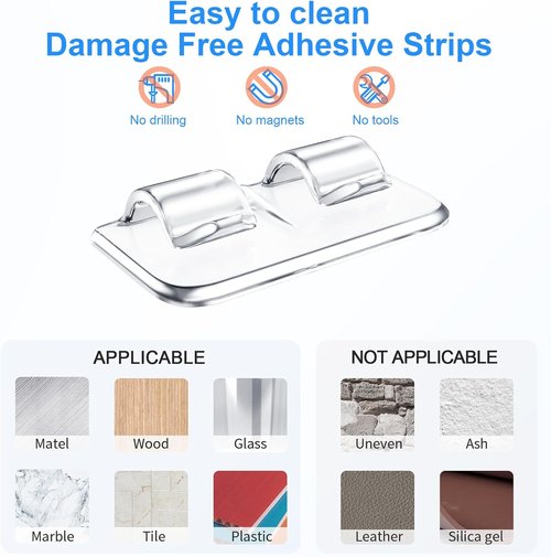 Hetyue Heavy-Duty Outdoor String Light Hooks | 26Pcs Waterproof Adhesive Clips for Christmas Lighting