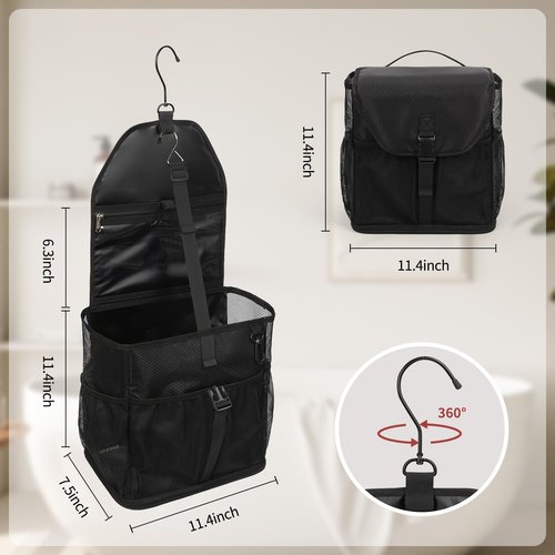 Ethereal Portable Mesh Shower Caddy - Large Capacity for College Dorms | Ideal for Beach, Gym & Swimming