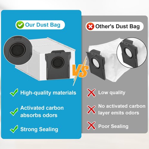 20 Pack 3.2L Large Capacity Carbon Adsorptio dust bags for Dreame X50 Ultra/X40 Ultra/X30 Ultra/L50 Ultra/L40 Ultra/L10s Ultra Gen 2/L10s Pro Ultra/P50 Pro Ultra, Vacuum Replacement Parts