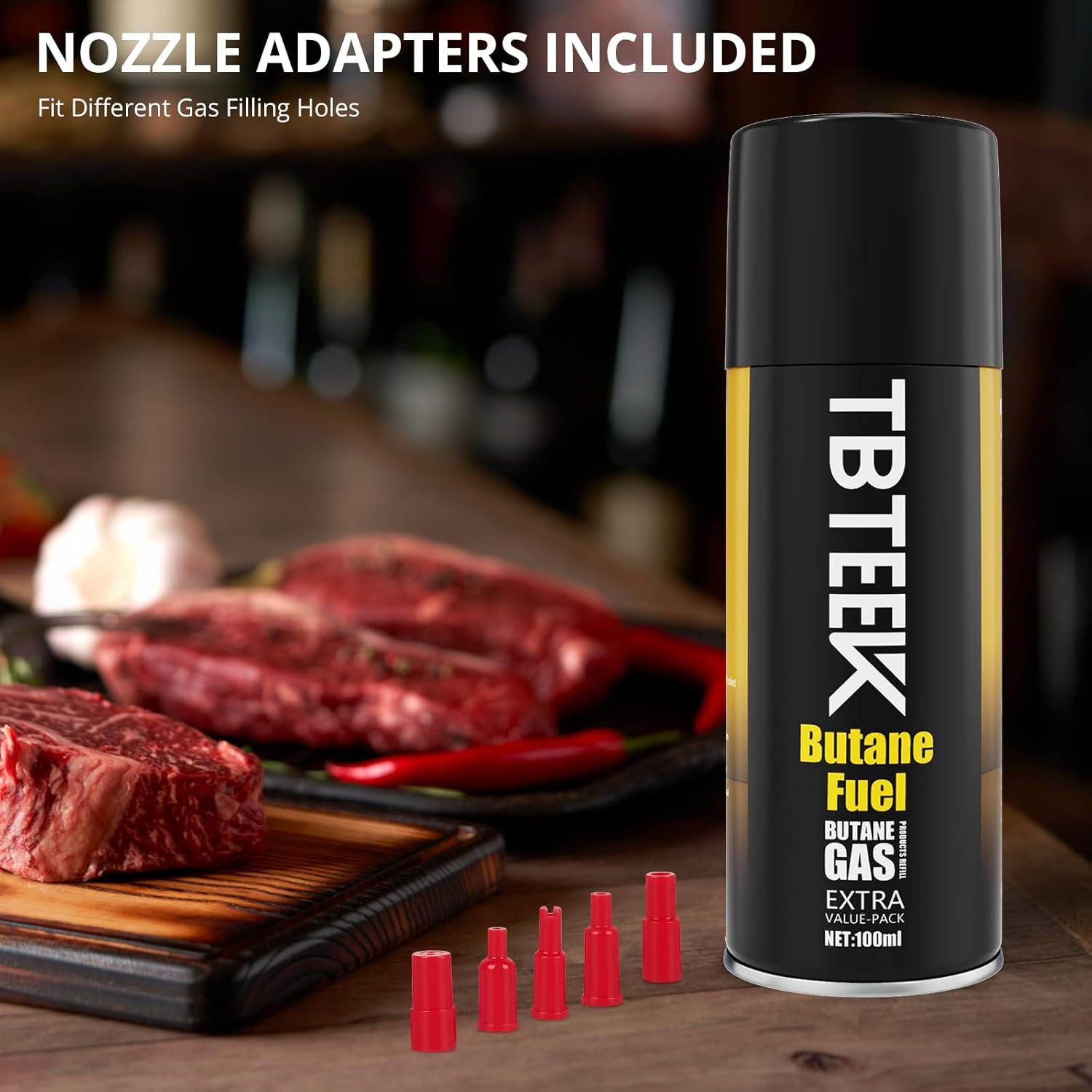 TBTeek Butane Refill - Ultra-Refined Lighter Fluid for Torch Lighters | 100ml Canister (3 Pack)