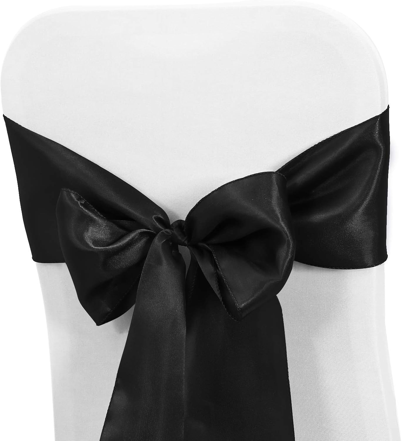 Obstal Satin Chair Sashes - 10 PCS Elegant Bows for Weddings & Events | Universal Fit for Any Chair