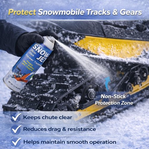 Jet Snowblower Spray - Durable Polymer Coating for Equipment Surfaces | Smooth Flow Lubricant, 11 oz