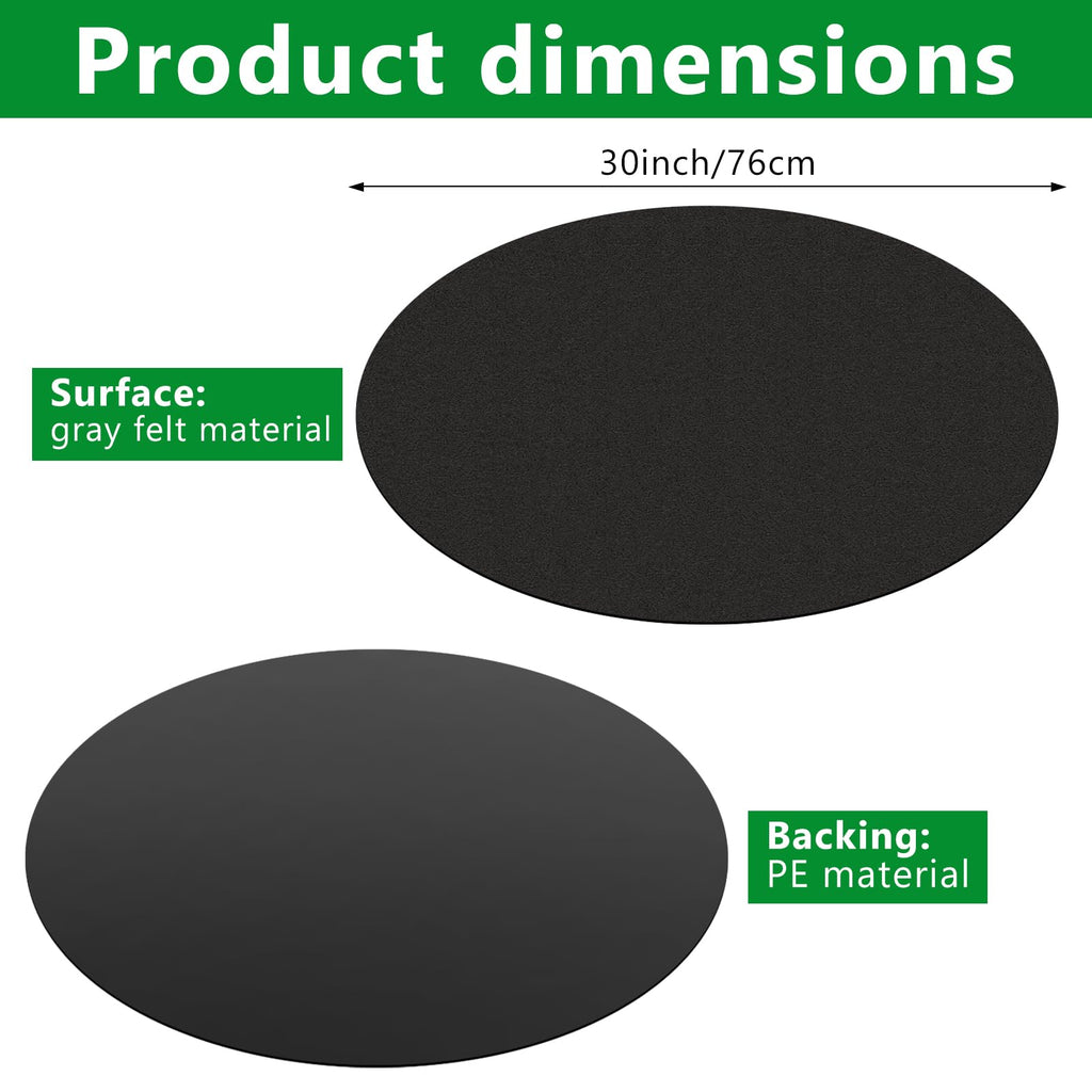 Sibosen 30" Christmas Tree Stand Mat Black Non-Slip Felt Christmas Tree Mat Tree Floor Protector from Spills Scratches Christmas Home Decor for Winter Xmas Holiday Under Tree to Protective Floor